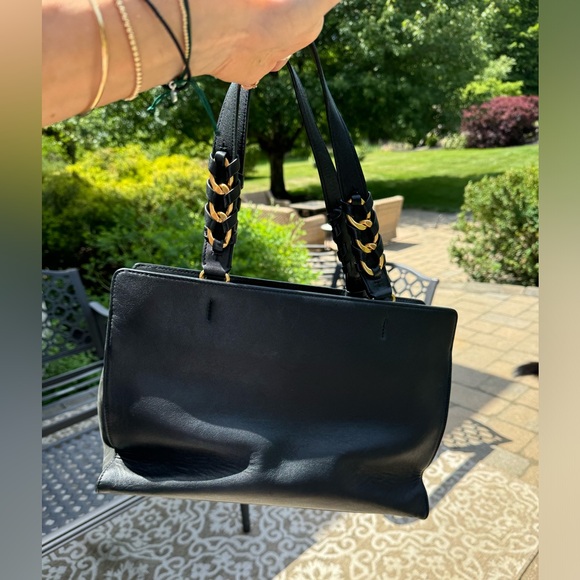 Tory Burch black braided strap work tote - Picture 3 of 10